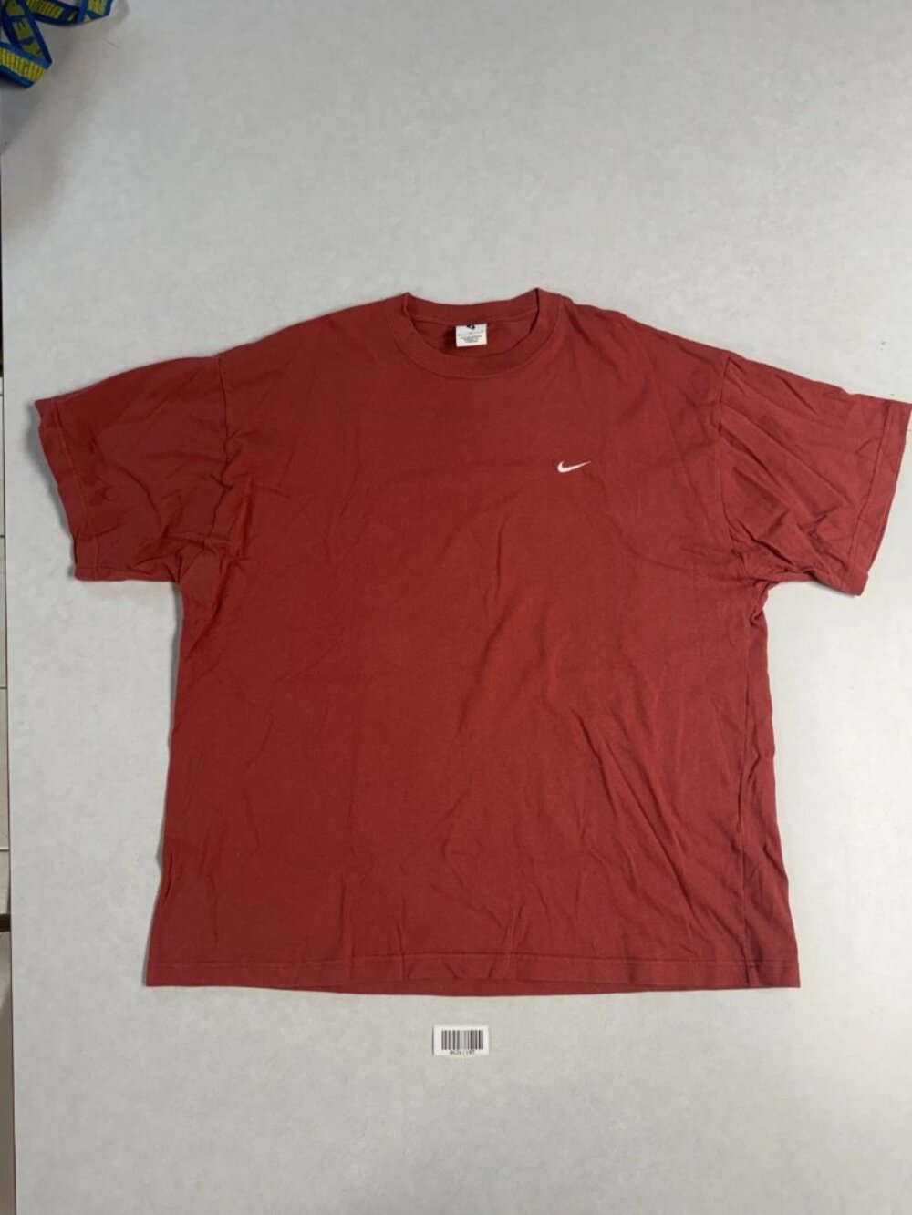WORN Nike Mens Crew Neck Swoosh Logo T Shirt Red Size XL